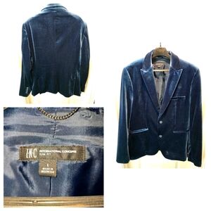 Mens Blue Velvet Jacket